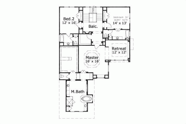 Upper/Second Floor Plan: 19-555