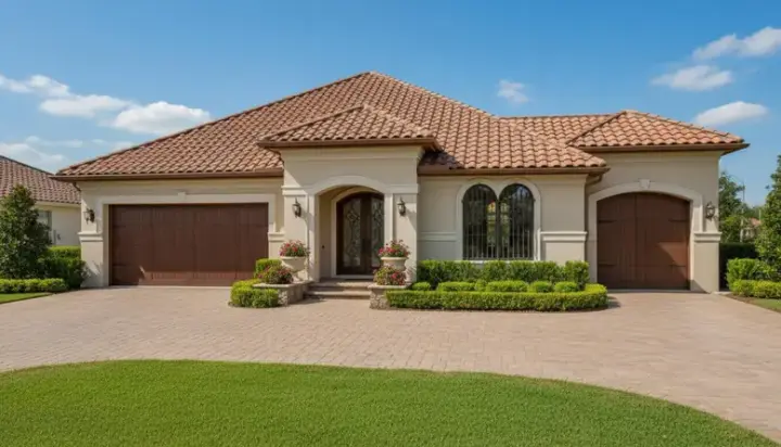 Mediterranean house plans 19-556 - front exterior, 2,063 sq ft, 3 bed, 2 bath house plans | Monster House Plans