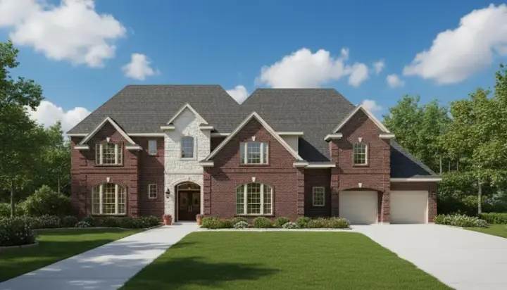 Traditional house plans 19-569 - front exterior, 4,920 sq ft, 5 bed, 3 bath house plans | Monster House Plans