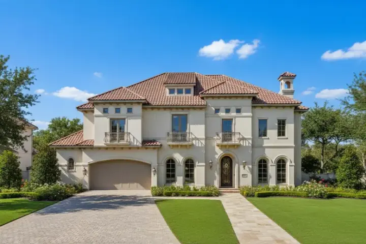 Tuscan house plans 19-571 - front exterior, 5,096 sq ft, 4 bed, 3 bath house plans | Monster House Plans