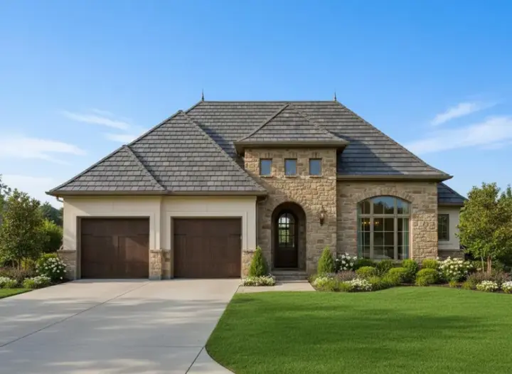Tuscan house plans 19-589 - front exterior, 2,127 sq ft, 3 bed, 2 bath house plans | Monster House Plans