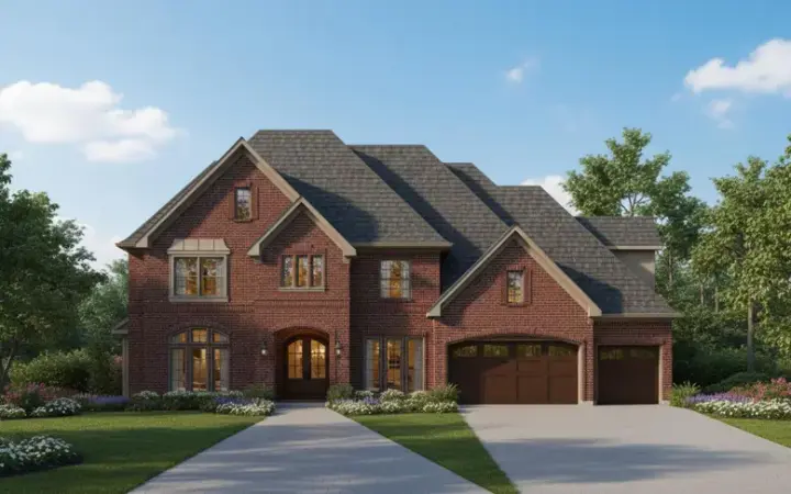 Traditional house plans 19-590 - front exterior, 5,001 sq ft, 5 bed, 4 bath house plans | Monster House Plans