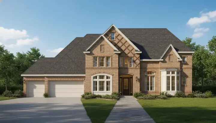Traditional house plans 19-592 - front exterior, 5,351 sq ft, 5 bed, 4 bath house plans | Monster House Plans