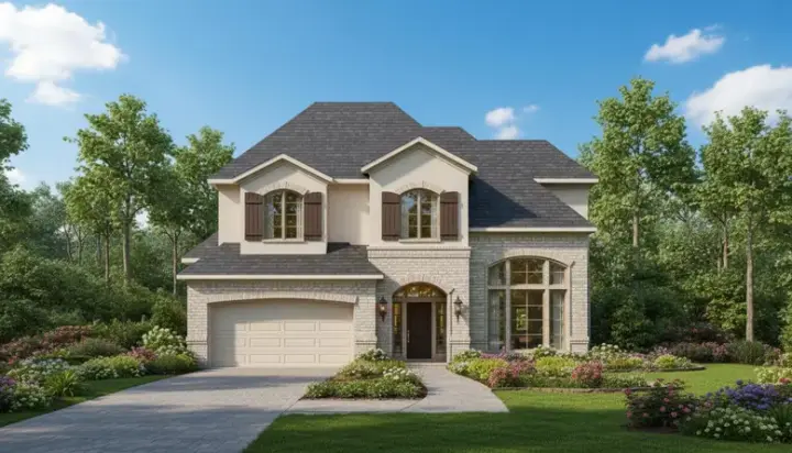 French Country house plans 19-598 - front exterior, 2,592 sq ft, 3 bed, 2 bath house plans | Monster House Plans