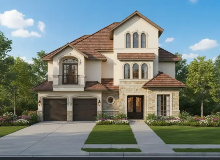 Traditional house plans 19-601 - front exterior, 3,390 sq ft, 3 bed, 4 bath house plans | Monster House Plans
