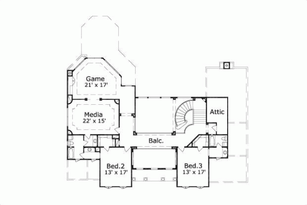 Upper/Second Floor Plan: 19-605
