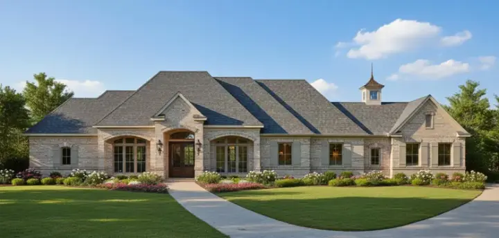 Traditional house plans 19-628 - front exterior, 3,013 sq ft, 3 bed, 2 bath house plans | Monster House Plans