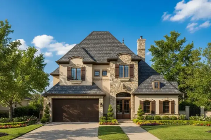 French Country house plans 19-630 - front exterior, 3,436 sq ft, 3 bed, 3 bath house plans | Monster House Plans