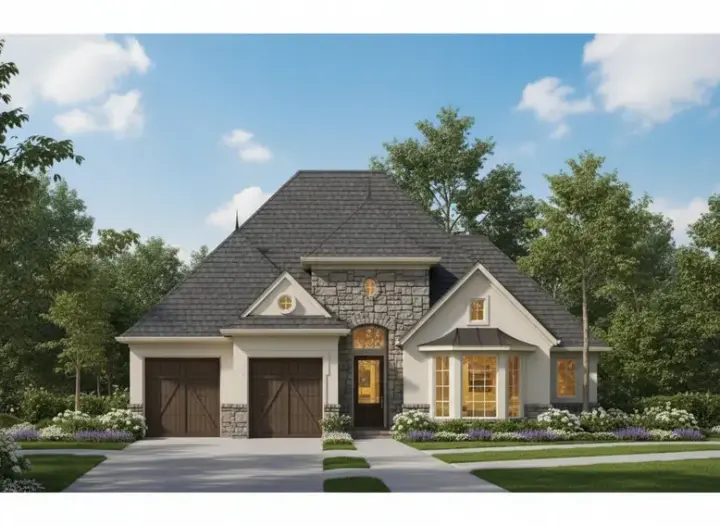 Tuscan house plans 19-632 - front exterior, 2,471 sq ft, 4 bed, 4 bath house plans | Monster House Plans