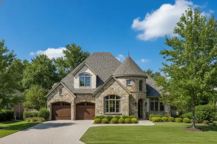Tuscan house plans 19-633 - front exterior, 3,102 sq ft, 4 bed, 3 bath house plans | Monster House Plans