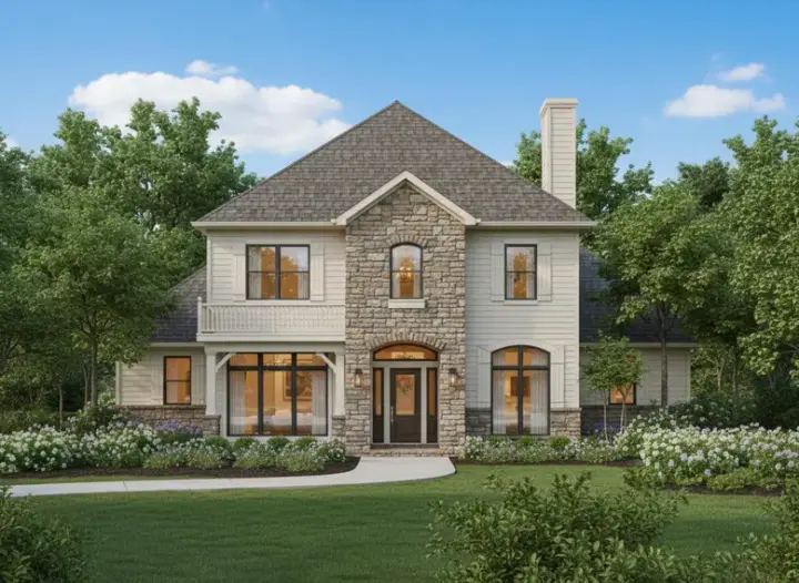 Traditional house plans 19-651 - front exterior, 2,502 sq ft, 4 bed, 3 bath house plans | Monster House Plans