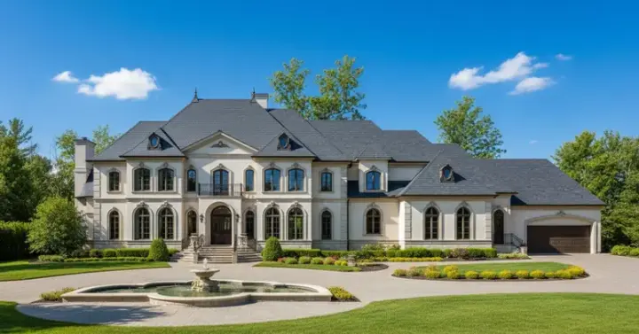 European house plans 19-658 - front exterior, 6,478 sq ft, 4 bed, 4 bath house plans | Monster House Plans