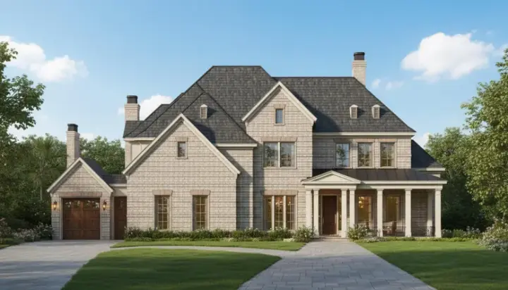 Traditional house plans 19-662 - front exterior, 4,932 sq ft, 5 bed, 4 bath house plans | Monster House Plans