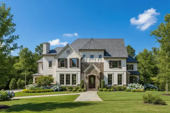Traditional house plans 19-676 - front exterior, 4,526 sq ft, 4 bed, 4 bath house plans | Monster House Plans
