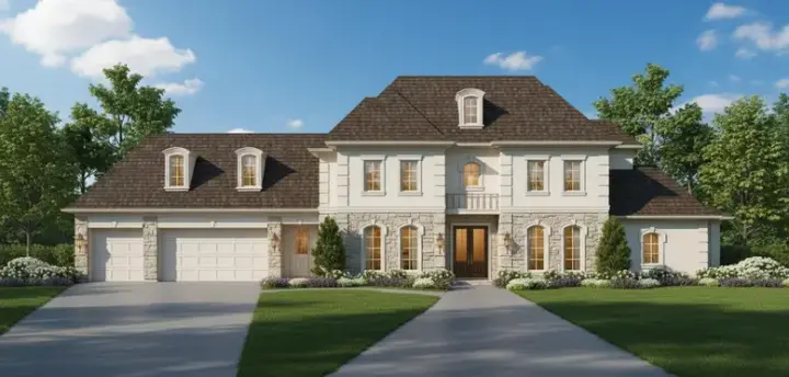 Traditional house plans 19-685 - front exterior, 4,205 sq ft, 4 bed, 3 bath house plans | Monster House Plans