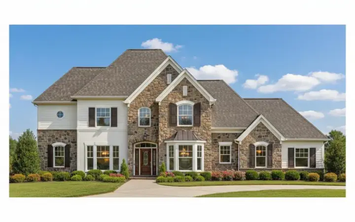 French Country house plans 19-687 - front exterior, 3,840 sq ft, 4 bed, 3 bath house plans | Monster House Plans