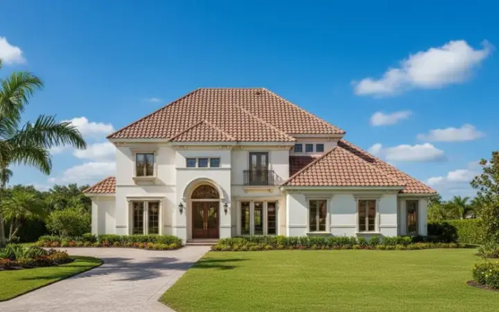Mediterranean house plans 19-690 - front exterior, 4,144 sq ft, 5 bed, 4 bath house plans | Monster House Plans