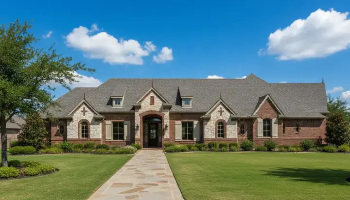 French Country house plans 19-695 - front exterior, 3,246 sq ft, 4 bed, 4 bath house plans | Monster House Plans