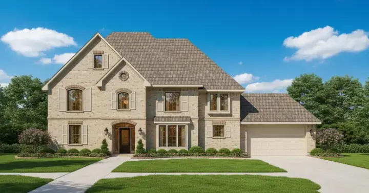 Traditional house plans 19-702 - front exterior, 4,690 sq ft, 5 bed, 3 bath house plans | Monster House Plans
