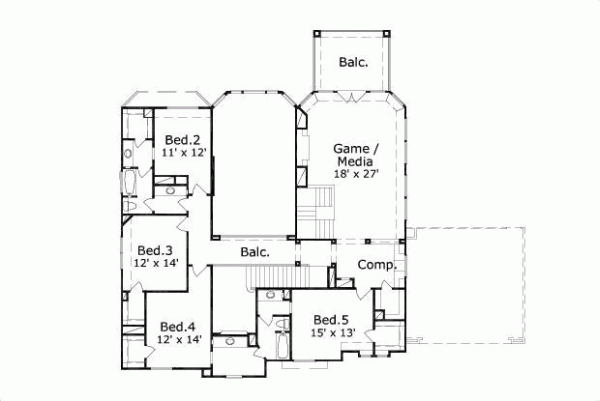 Upper/Second Floor Plan: 19-702