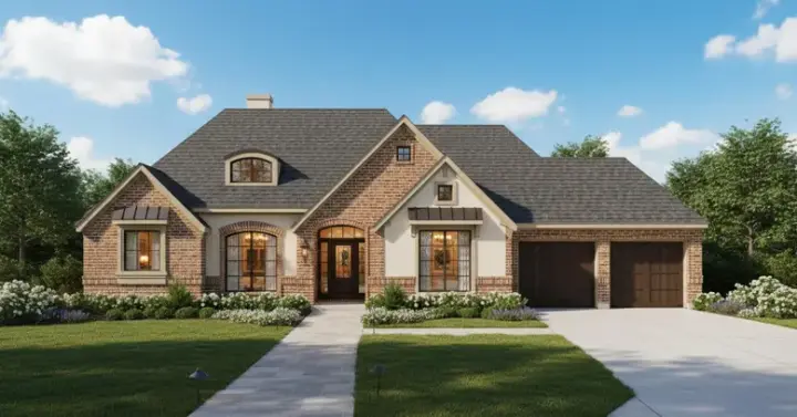 Traditional house plans 19-707 - front exterior, 2,747 sq ft, 3 bed, 2 bath house plans | Monster House Plans