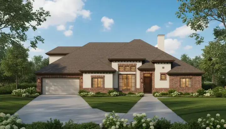 Traditional house plans 19-709 - front exterior, 3,068 sq ft, 4 bed, 3 bath house plans | Monster House Plans