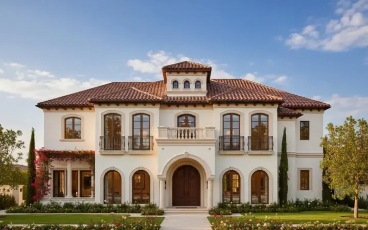 Mediterranean house plans 19-718 - front exterior, 4,209 sq ft, 3 bed, 3 bath house plans | Monster House Plans