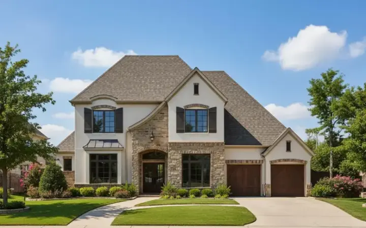 French Country house plans 19-723 - front exterior, 3,851 sq ft, 4 bed, 3 bath house plans | Monster House Plans