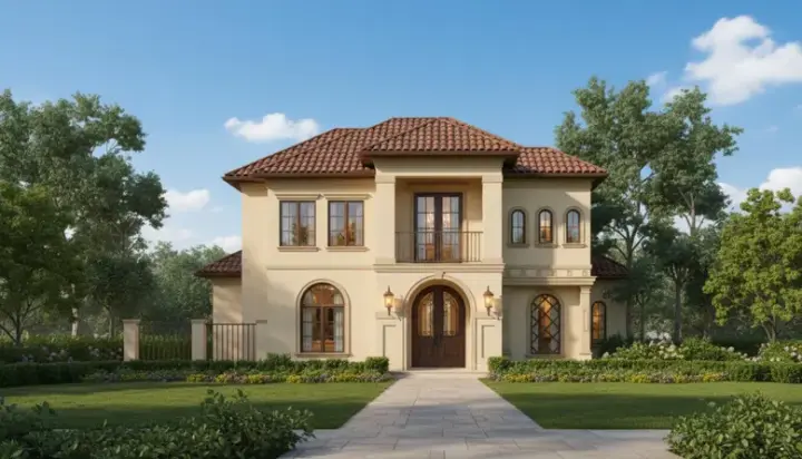 Traditional house plans 19-736 - front exterior, 3,466 sq ft, 4 bed, 3 bath house plans | Monster House Plans