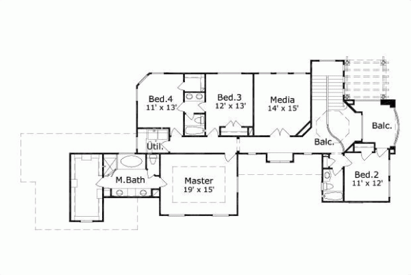 Upper/Second Floor Plan: 19-736
