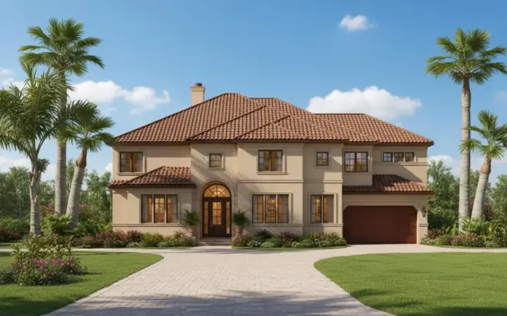 Traditional house plans 19-745 - front exterior, 5,633 sq ft, 5 bed, 4 bath house plans | Monster House Plans