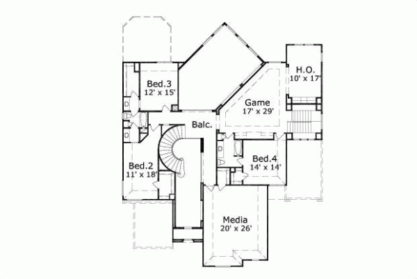 Upper/Second Floor Plan: 19-745