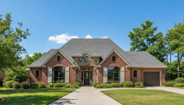 French Country house plans 19-767 - front exterior, 1,773 sq ft, 3 bed, 2 bath house plans | Monster House Plans