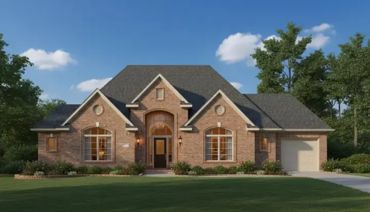 Traditional house plans 19-768 - front exterior, 1,773 sq ft, 3 bed, 2 bath house plans | Monster House Plans