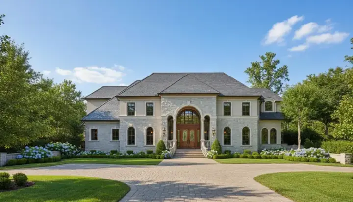 Traditional house plans 19-772 - front exterior, 7,425 sq ft, 5 bed, 4 bath house plans | Monster House Plans
