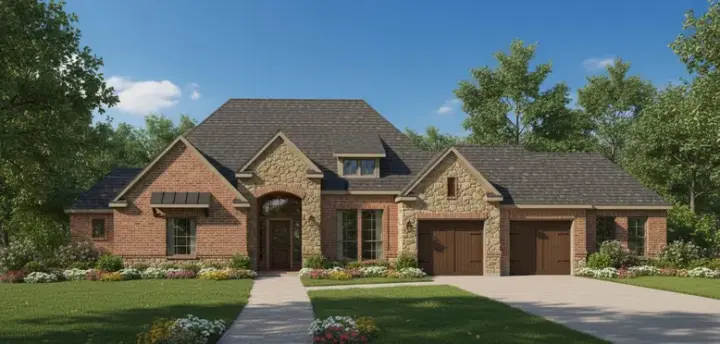 Traditional house plans 19-776 - front exterior, 2,052 sq ft, 4 bed, 3 bath house plans | Monster House Plans