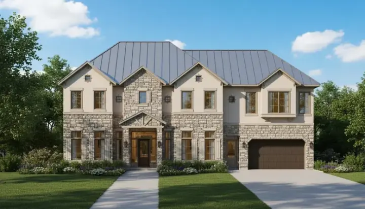 Tuscan house plans 19-781 - front exterior, 3,631 sq ft, 4 bed, 3 bath house plans | Monster House Plans