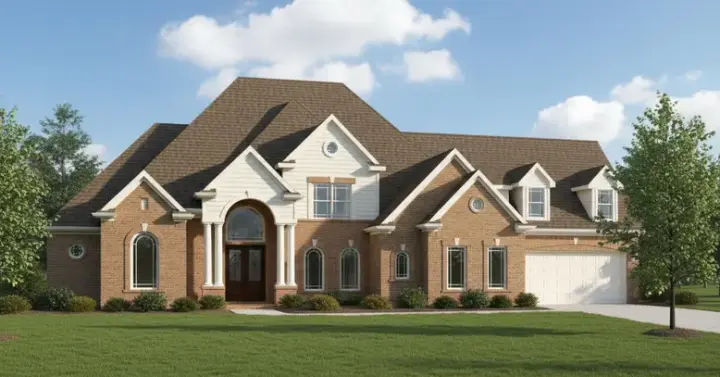 Traditional house plans 19-791 - front exterior, 5,093 sq ft, 4 bed, 4 bath house plans | Monster House Plans