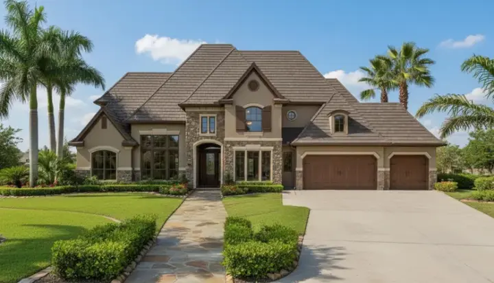 Traditional house plans 19-795 - front exterior, 4,842 sq ft, 5 bed, 5 bath house plans | Monster House Plans