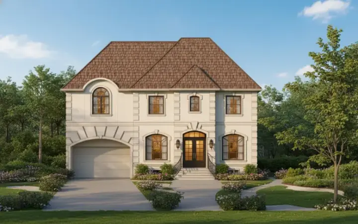 Traditional house plans 19-796 - front exterior, 3,739 sq ft, 4 bed, 3 bath house plans | Monster House Plans