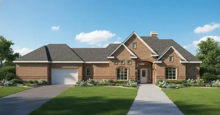 Traditional house plans 19-799 - front exterior, 2,290 sq ft, 4 bed, 2 bath house plans | Monster House Plans