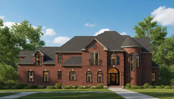 Traditional house plans 19-802 - front exterior, 4,282 sq ft, 4 bed, 3 bath house plans | Monster House Plans