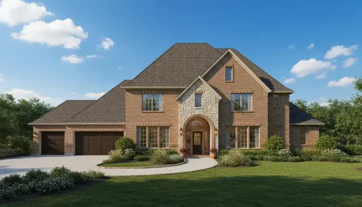 Traditional house plans 19-805 - front exterior, 3,674 sq ft, 4 bed, 3 bath house plans | Monster House Plans
