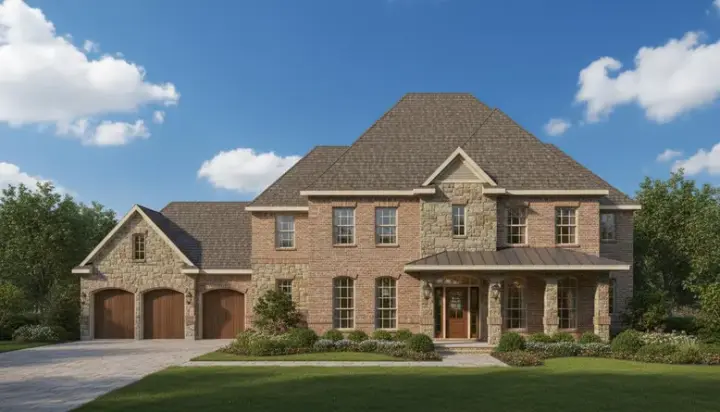Traditional house plans 19-807 - front exterior, 3,674 sq ft, 4 bed, 3 bath house plans | Monster House Plans