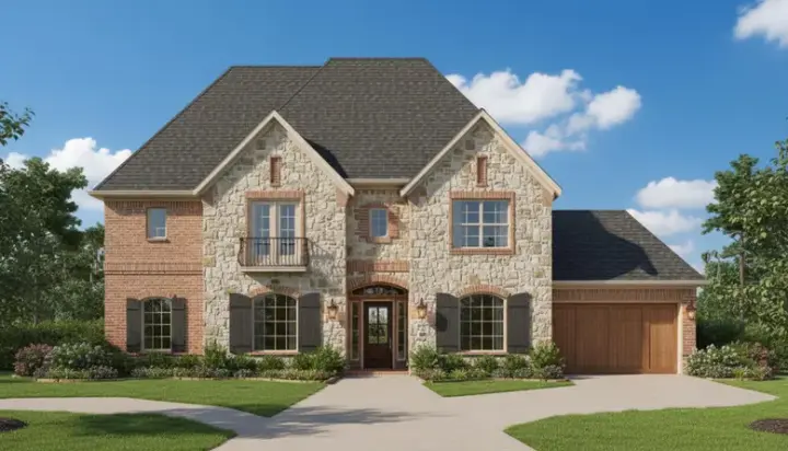 French Country house plans 19-809 - front exterior, 3,223 sq ft, 4 bed, 3 bath house plans | Monster House Plans