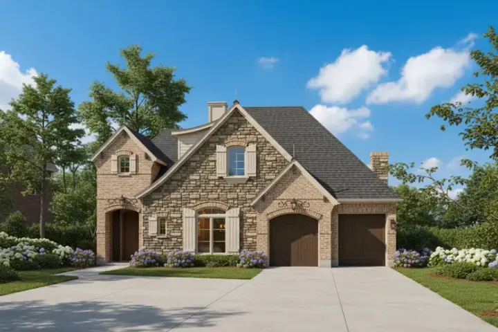 French Country house plans 19-816 - front exterior, 3,433 sq ft, 3 bed, 3 bath house plans | Monster House Plans