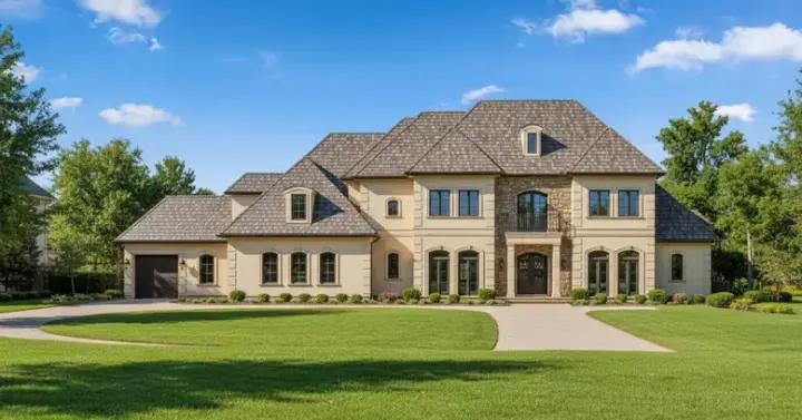 Traditional house plans 19-817 - front exterior, 7,147 sq ft, 4 bed, 4 bath house plans | Monster House Plans