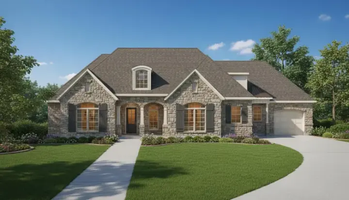 Traditional house plans 19-818 - front exterior, 2,915 sq ft, 4 bed, 3 bath house plans | Monster House Plans