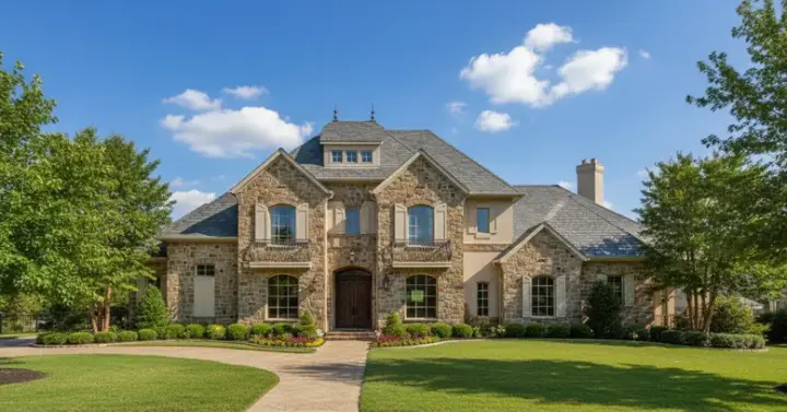 European house plans 19-821 - front exterior, 4,192 sq ft, 4 bed, 4 bath house plans | Monster House Plans