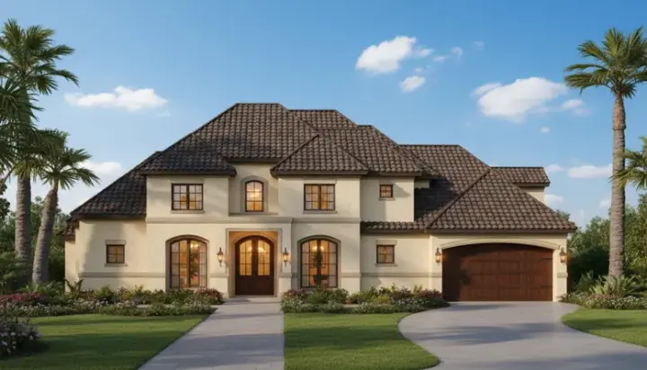 Traditional house plans 19-822 - front exterior, 4,332 sq ft, 5 bed, 4 bath house plans | Monster House Plans